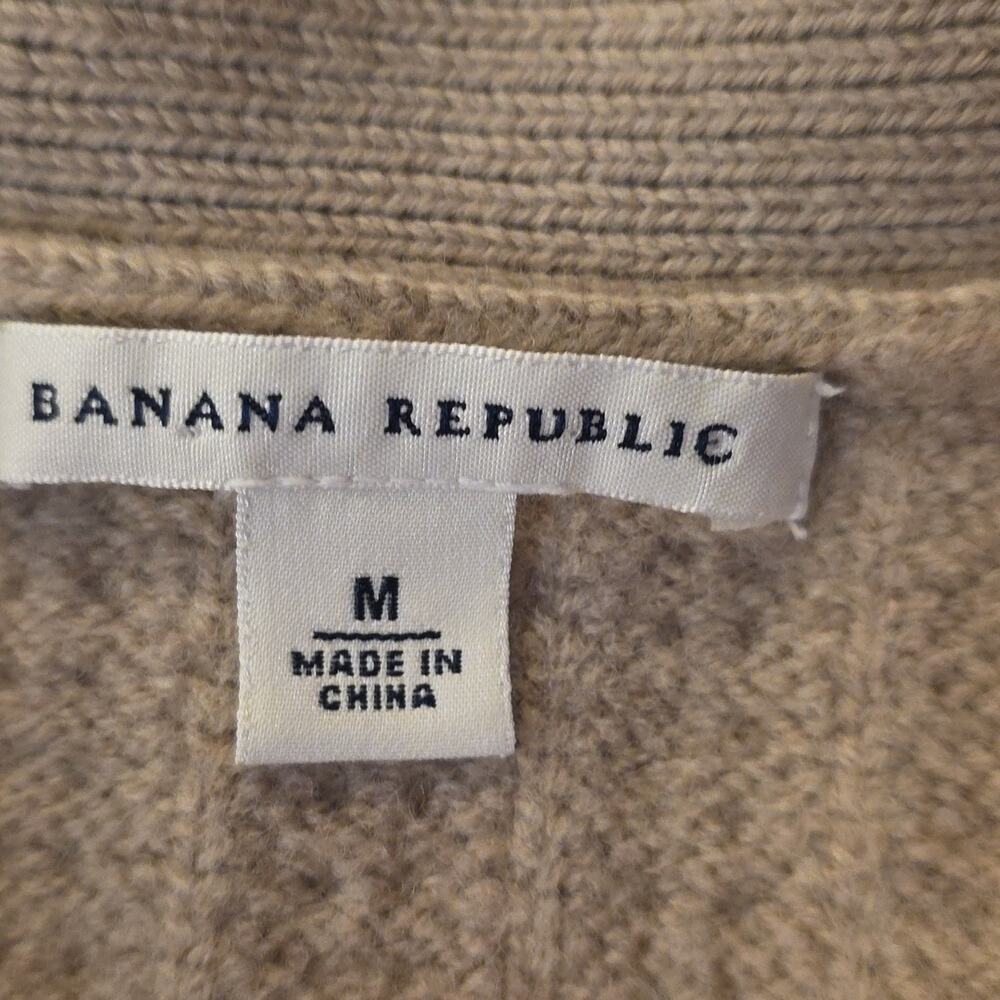 Banana Republic Tan Beige 100% Wool Button-Up Jacket Womens M 2009 Clean Simple - Picture 4 of 9
